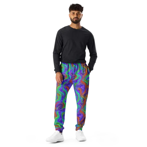 Kaleidoscope Stream on a Men's Joggers