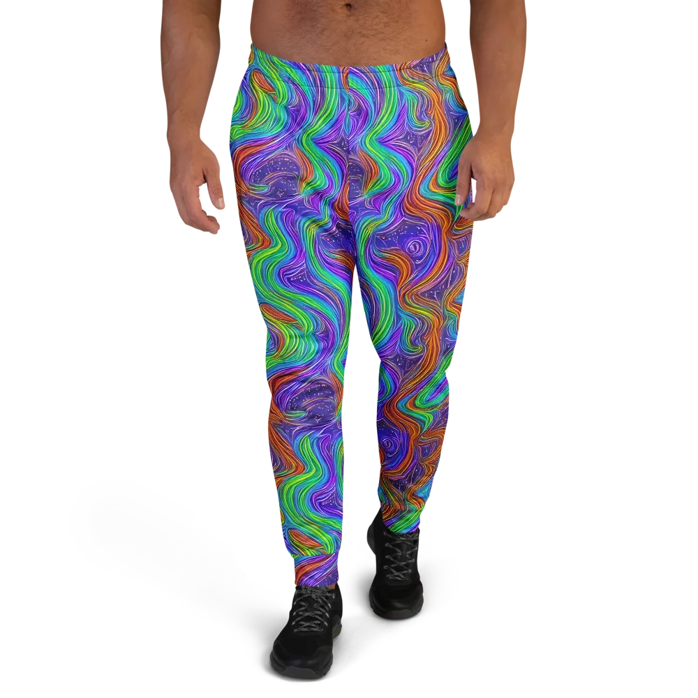 Kaleidoscope Stream on Men's Joggers — Front