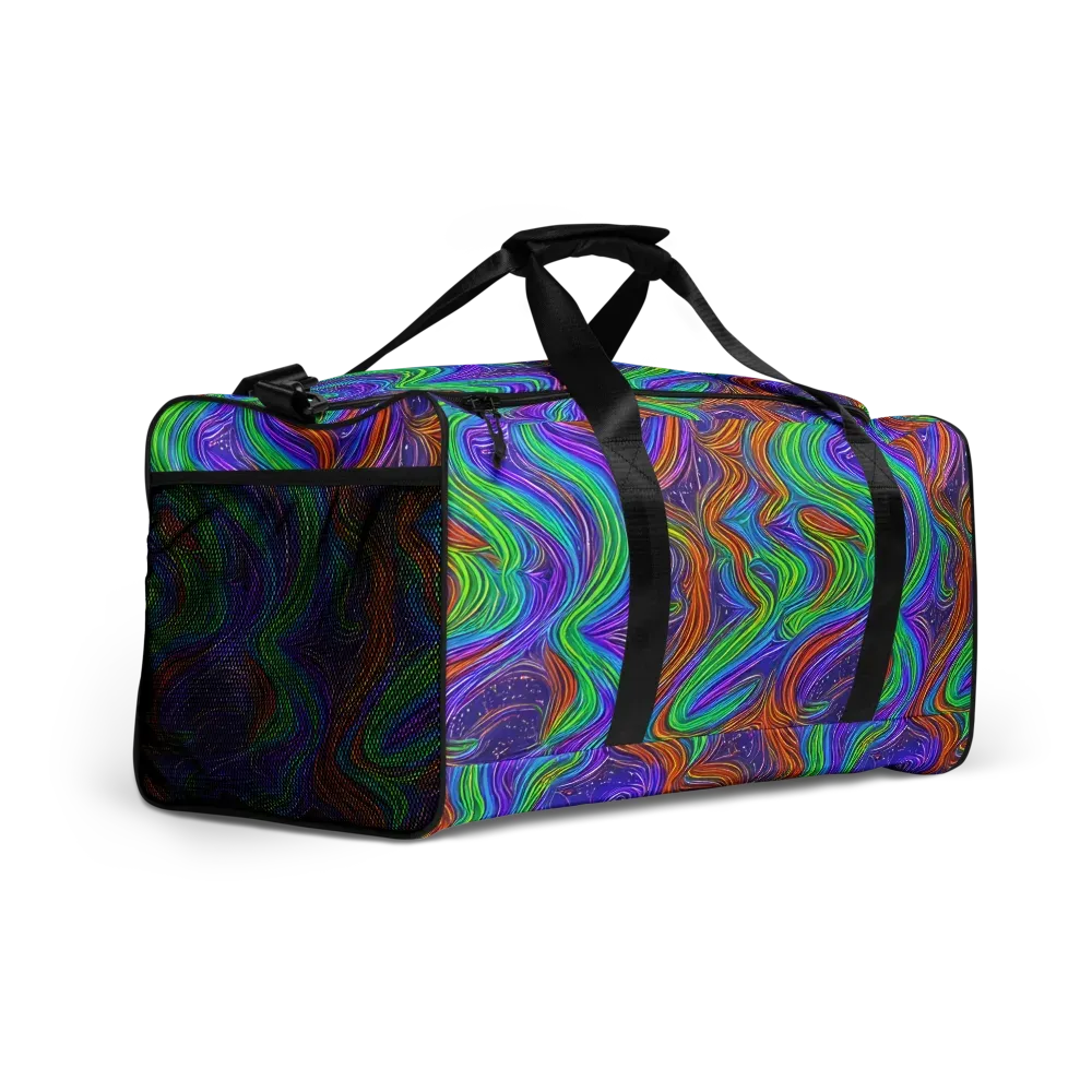 Kaleidoscope Stream on Duffle Bag — Right Front