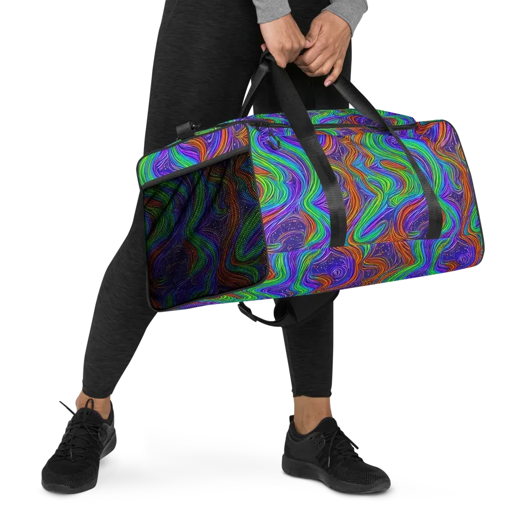 Kaleidoscope Stream on Duffle Bag — Right Front