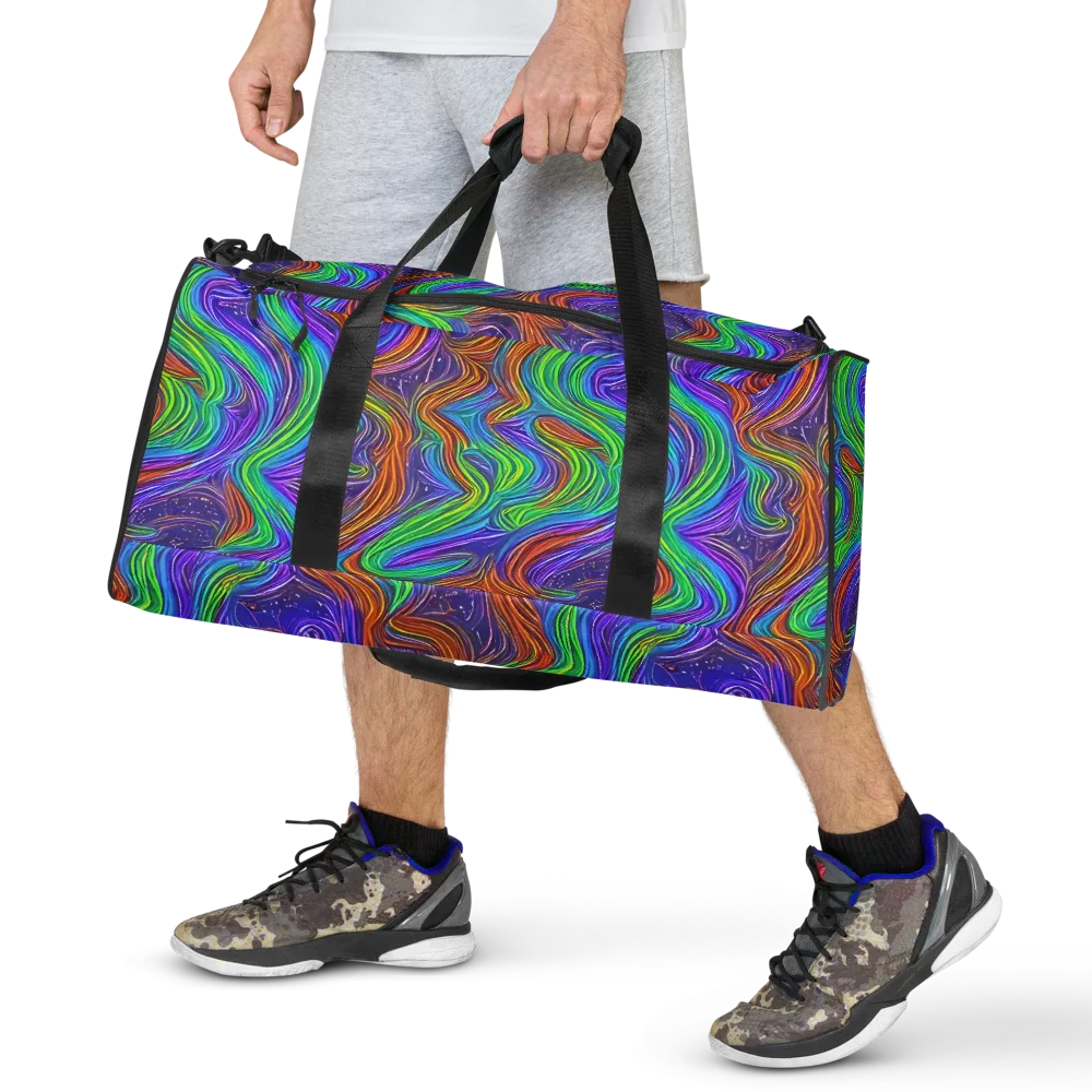 Kaleidoscope Stream on Duffle Bag — Front