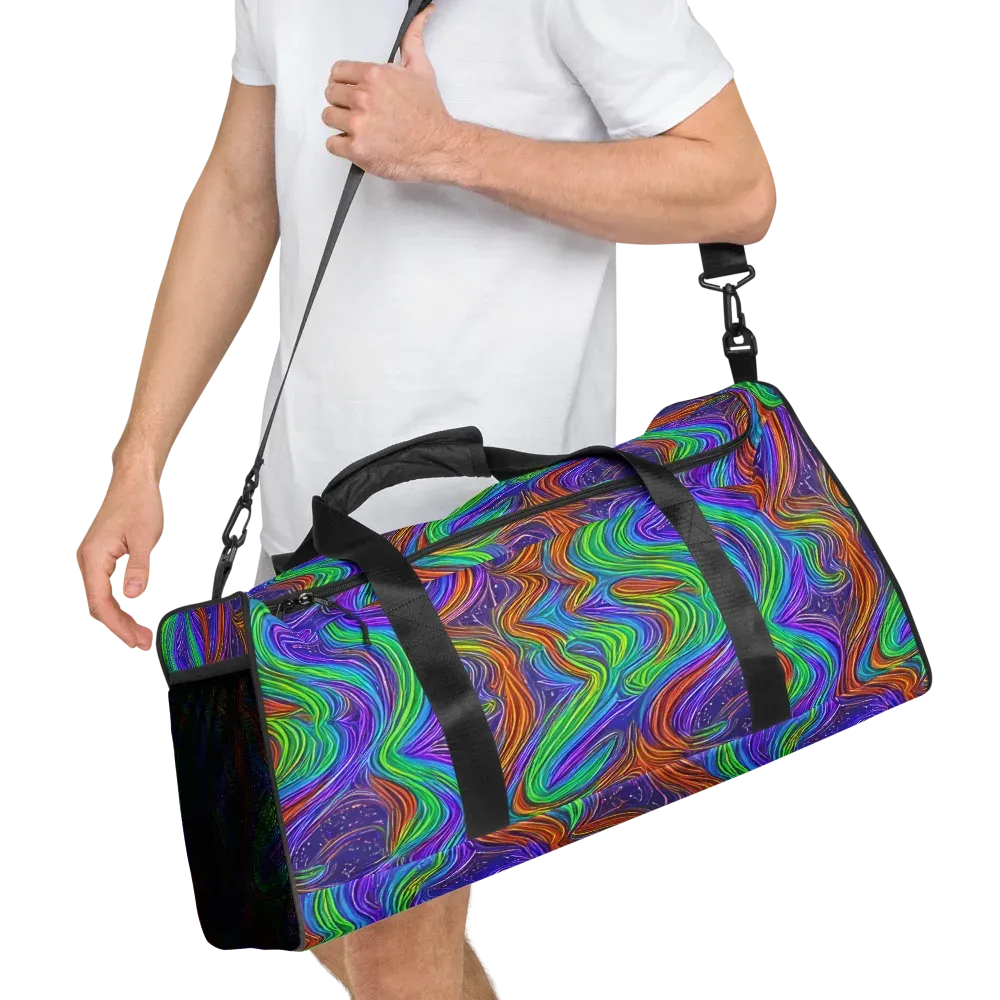 Kaleidoscope Stream on Duffle Bag — Right Front