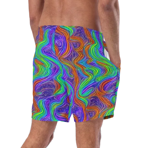 Kaleidoscope Stream on a Swim Trunks