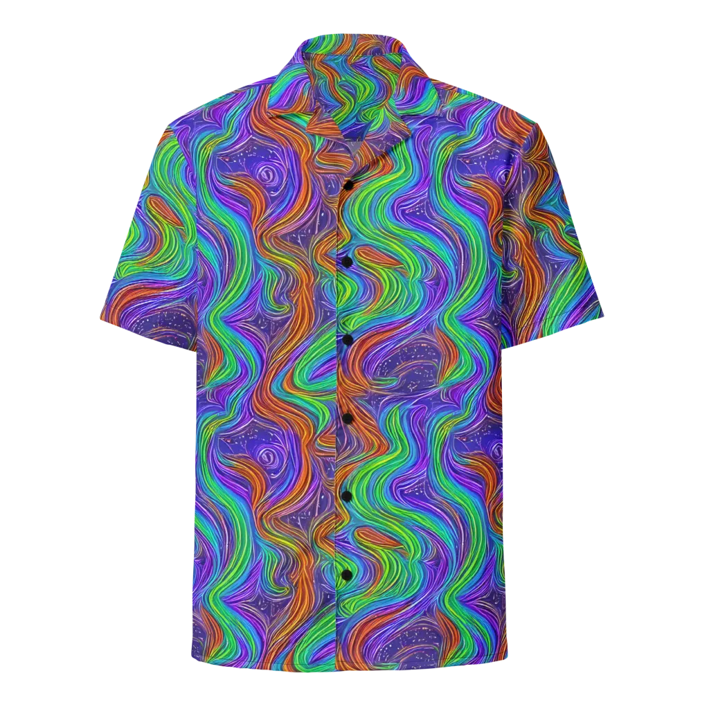 Kaleidoscope Stream on Button Shirt — Front