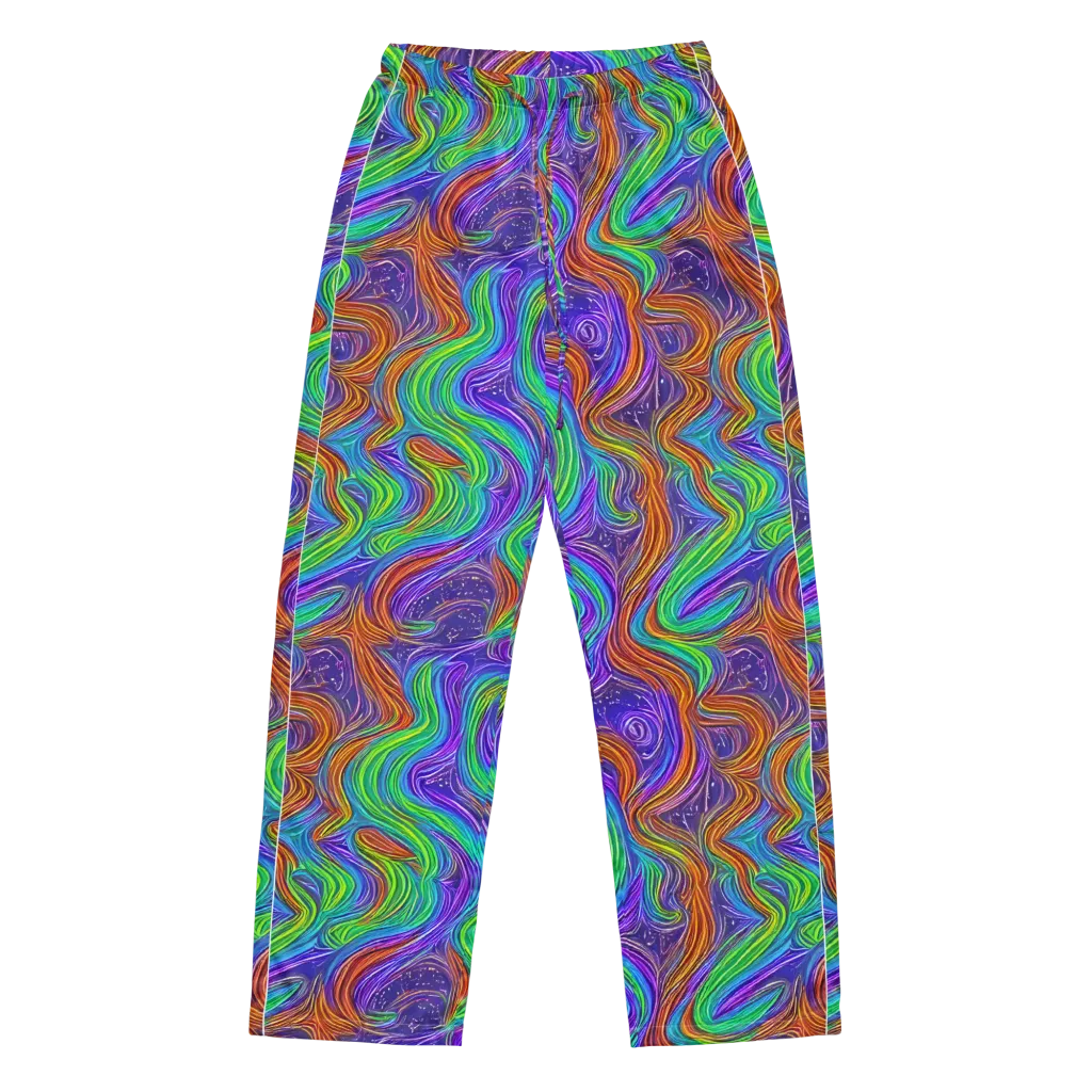 Kaleidoscope Stream on Women's Pajama Pants — Front