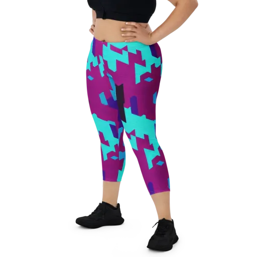 Electric Facets on a Capri Leggings