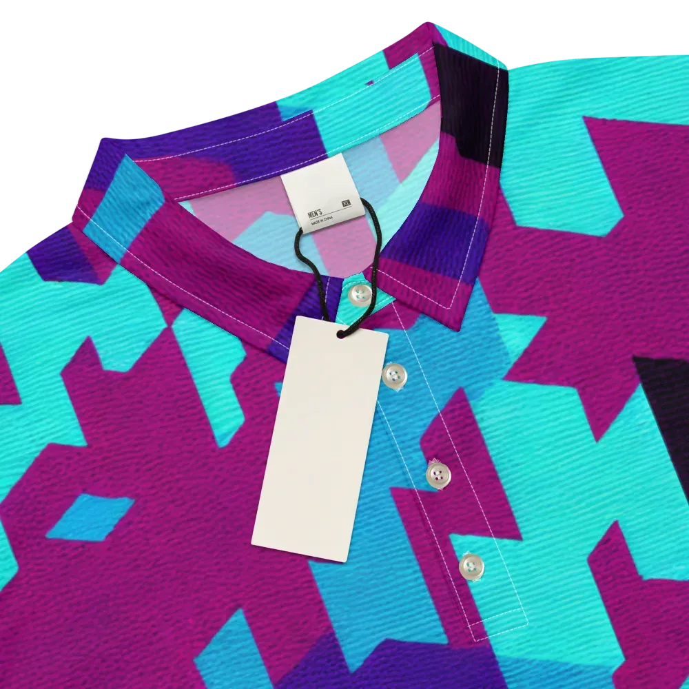 Electric Facets on Men's Slim Fit Polo Shirt — Product details