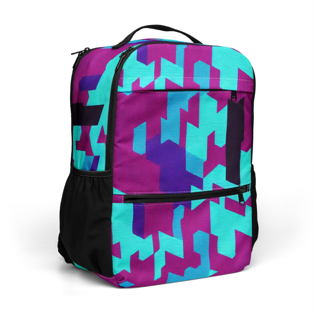 Electric Facets on Utility Backpack — Right Front