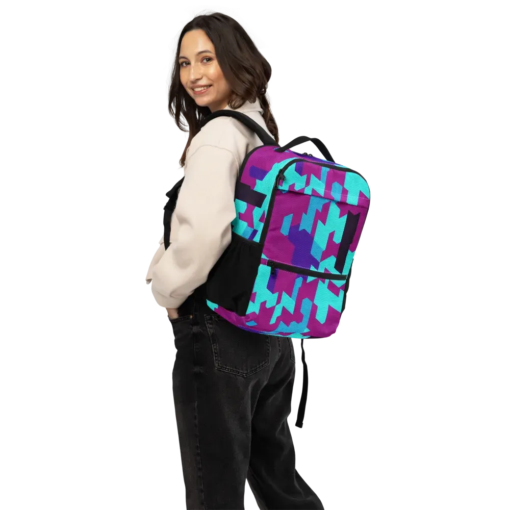 Electric Facets on Utility Backpack — Back