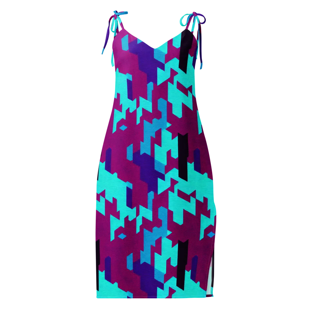Electric Facets on Slip Dress — Front
