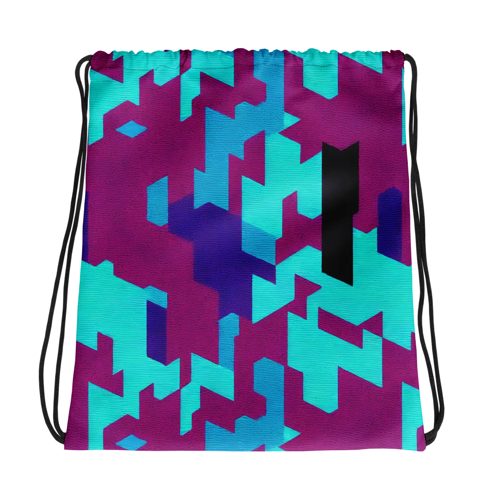 Electric Facets on Drawstring Bag — Photo