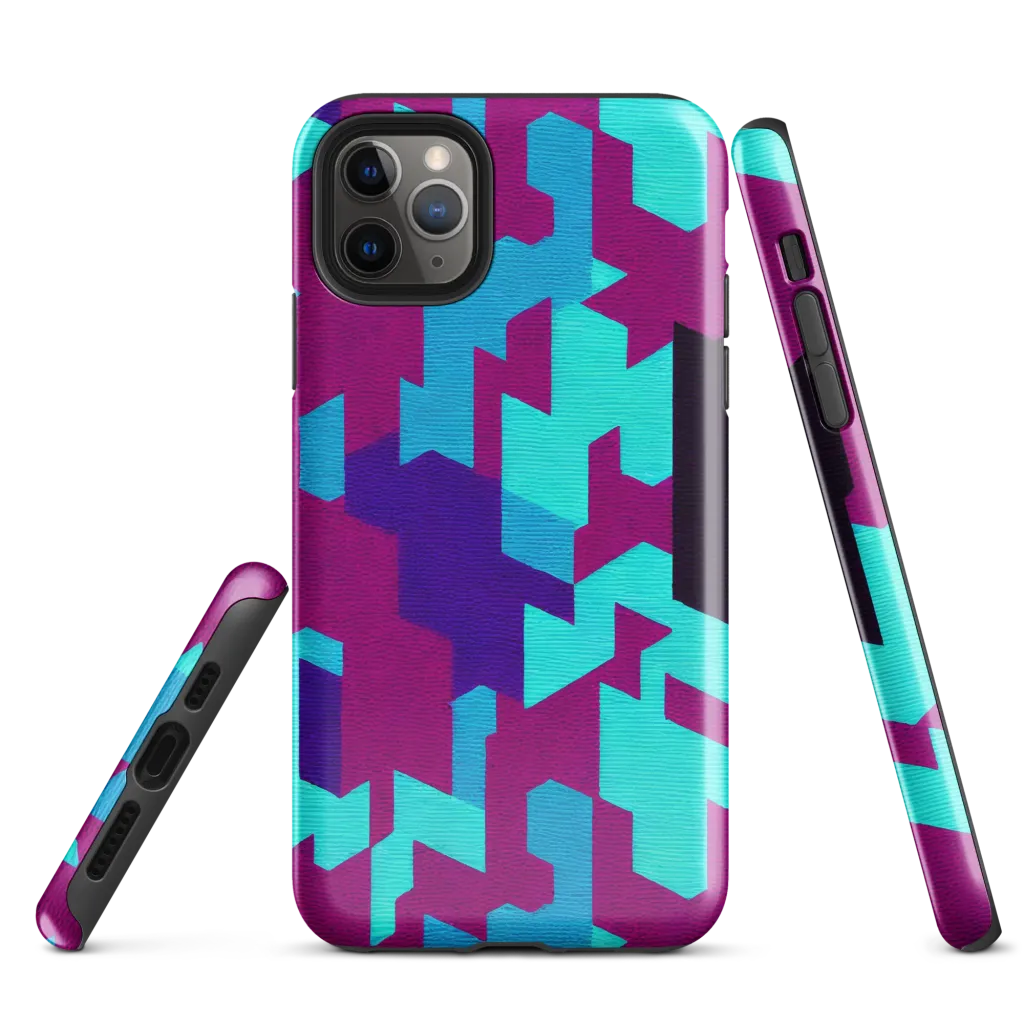 Electric Facets on Tough Case for iPhone® — Front
