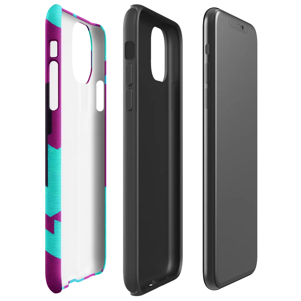 Electric Facets on Tough Case for iPhone® — Right