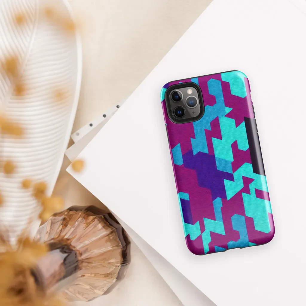 Electric Facets on Tough Case for iPhone® — Front
