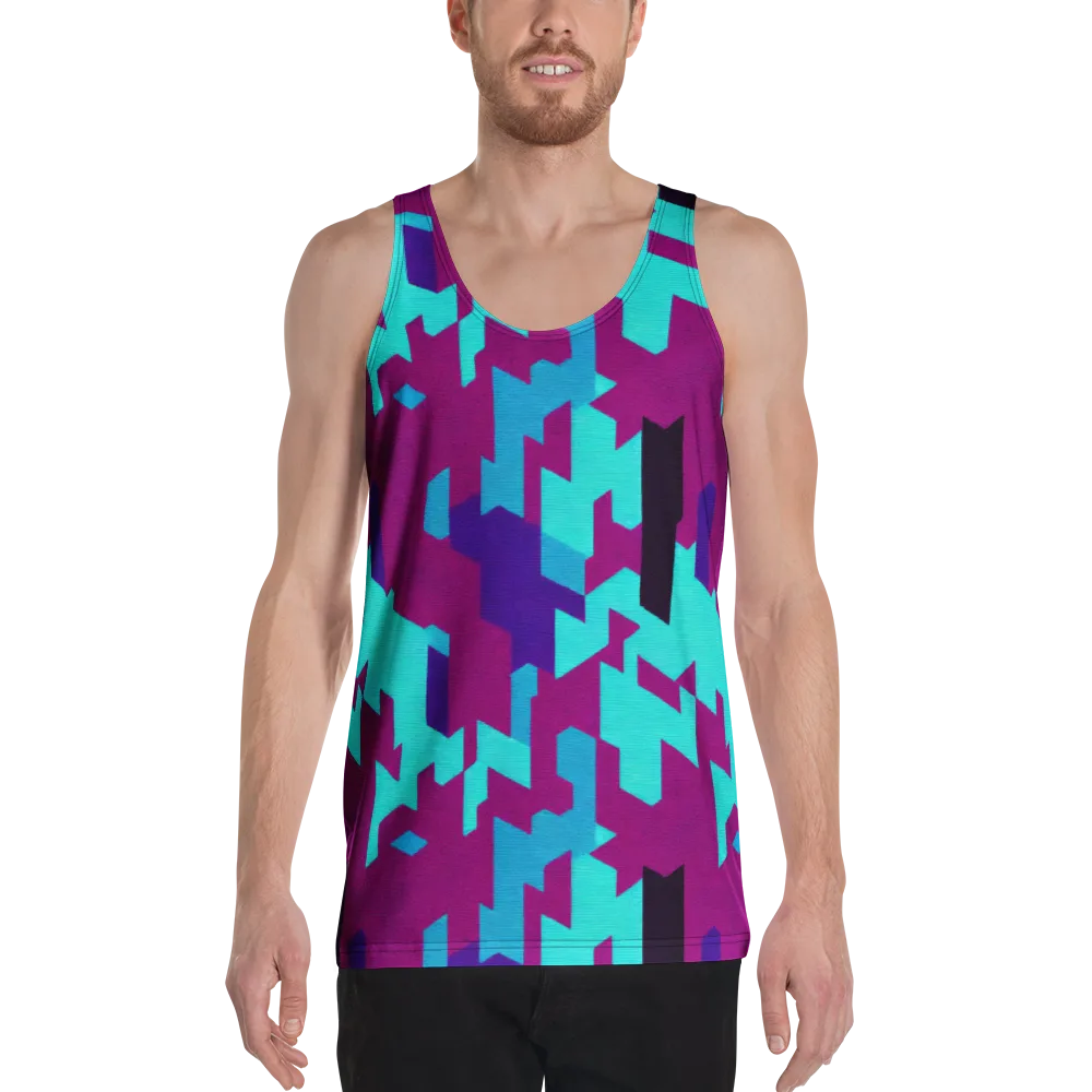Electric Facets on Men's Tank Top — Front