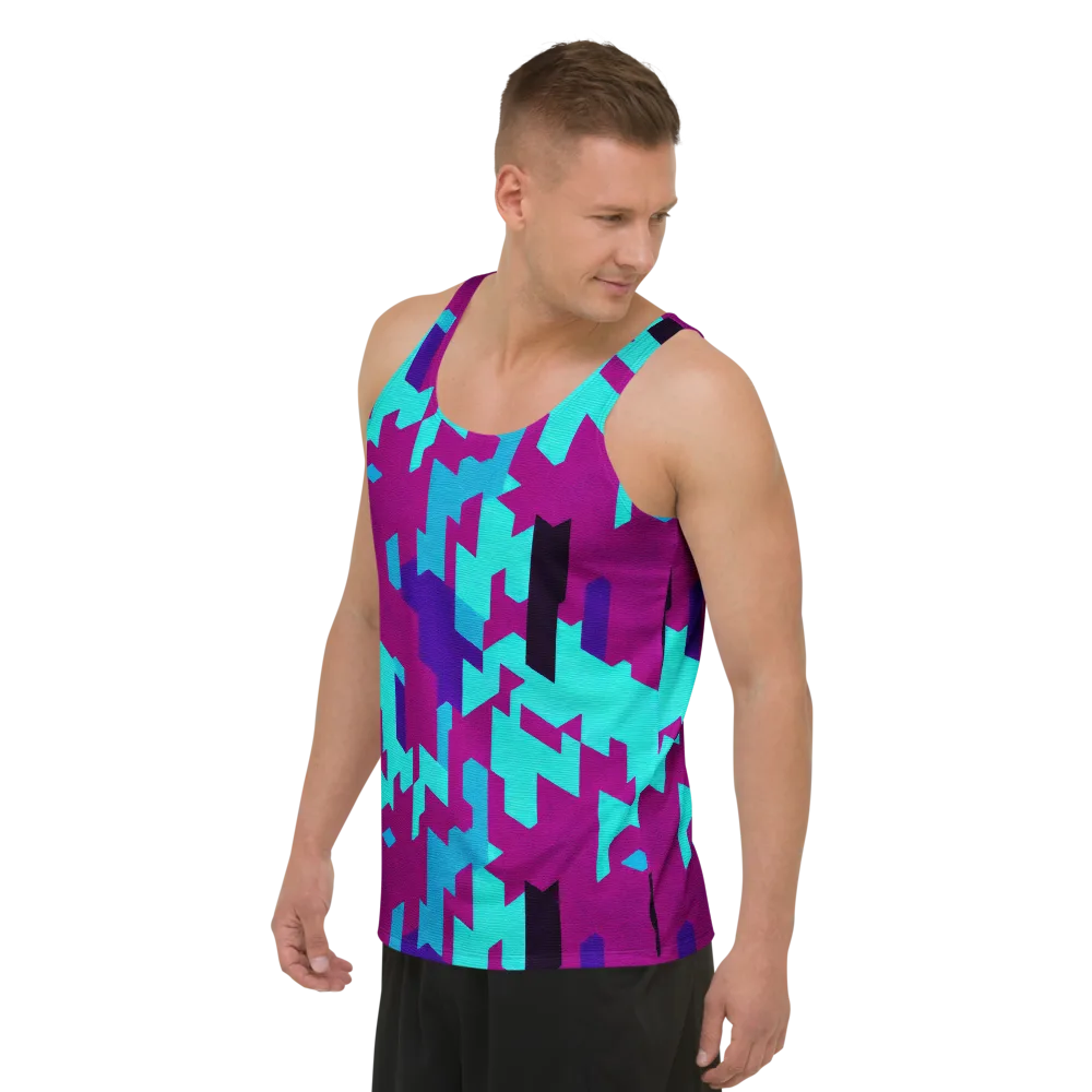 Electric Facets on Men's Tank Top — Left Front
