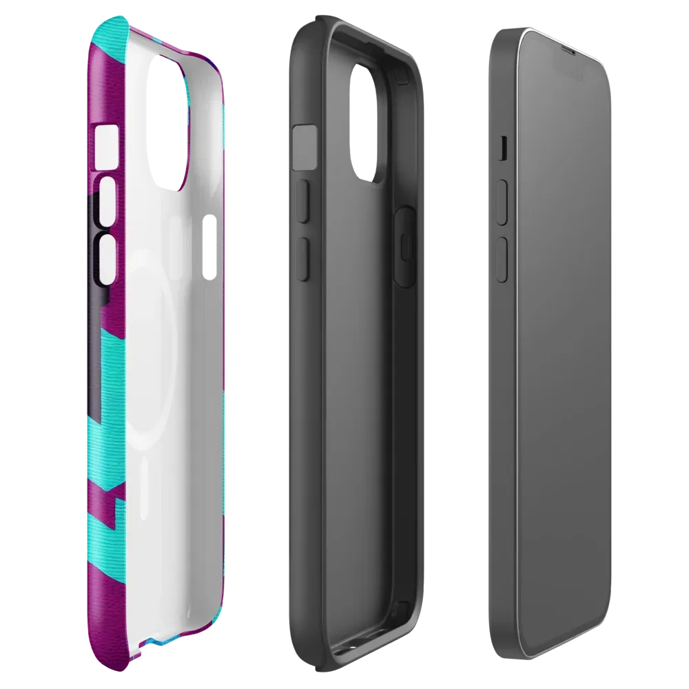 Electric Facets on MagSafe Tough Case for iPhone® — Front