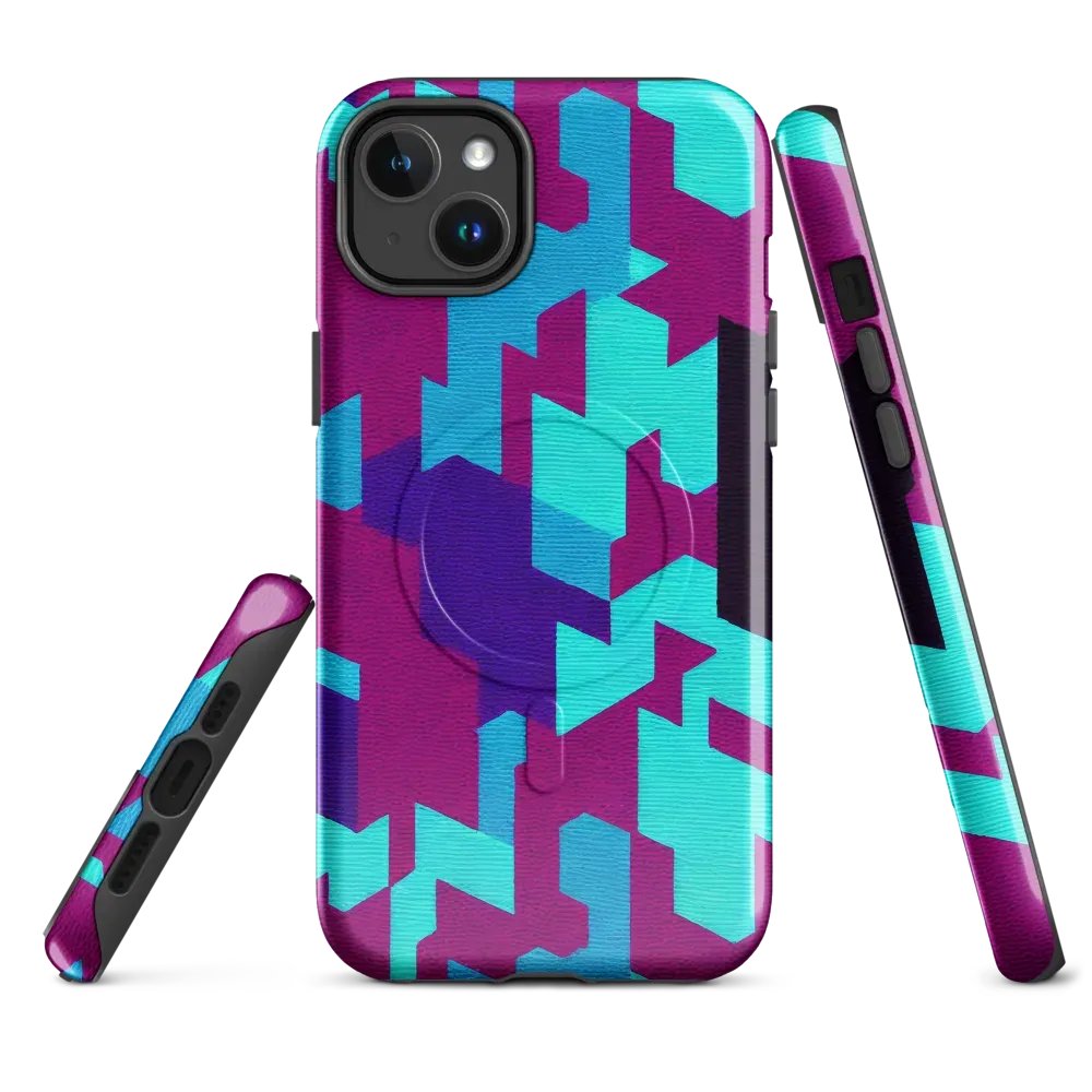 Electric Facets on MagSafe Tough Case for iPhone® — Front