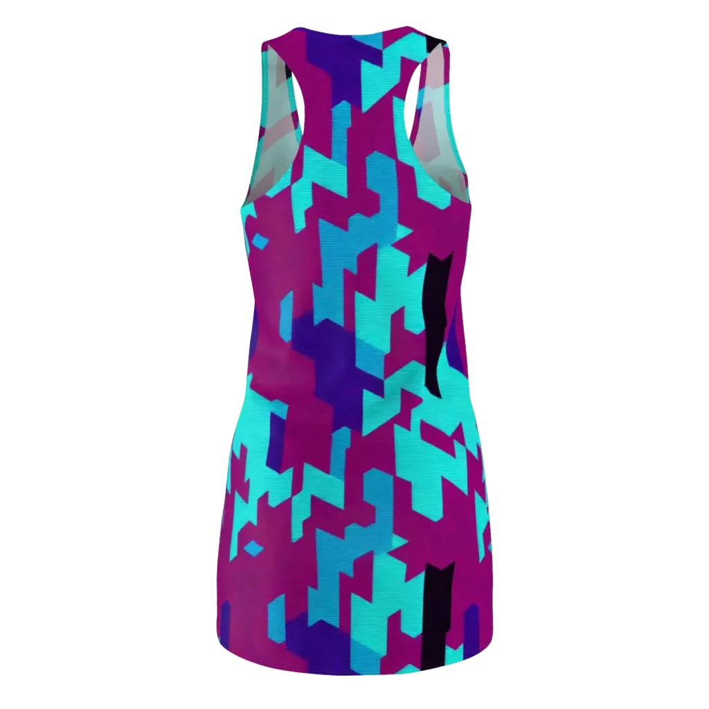 Electric Facets on Racerback Dress — Back