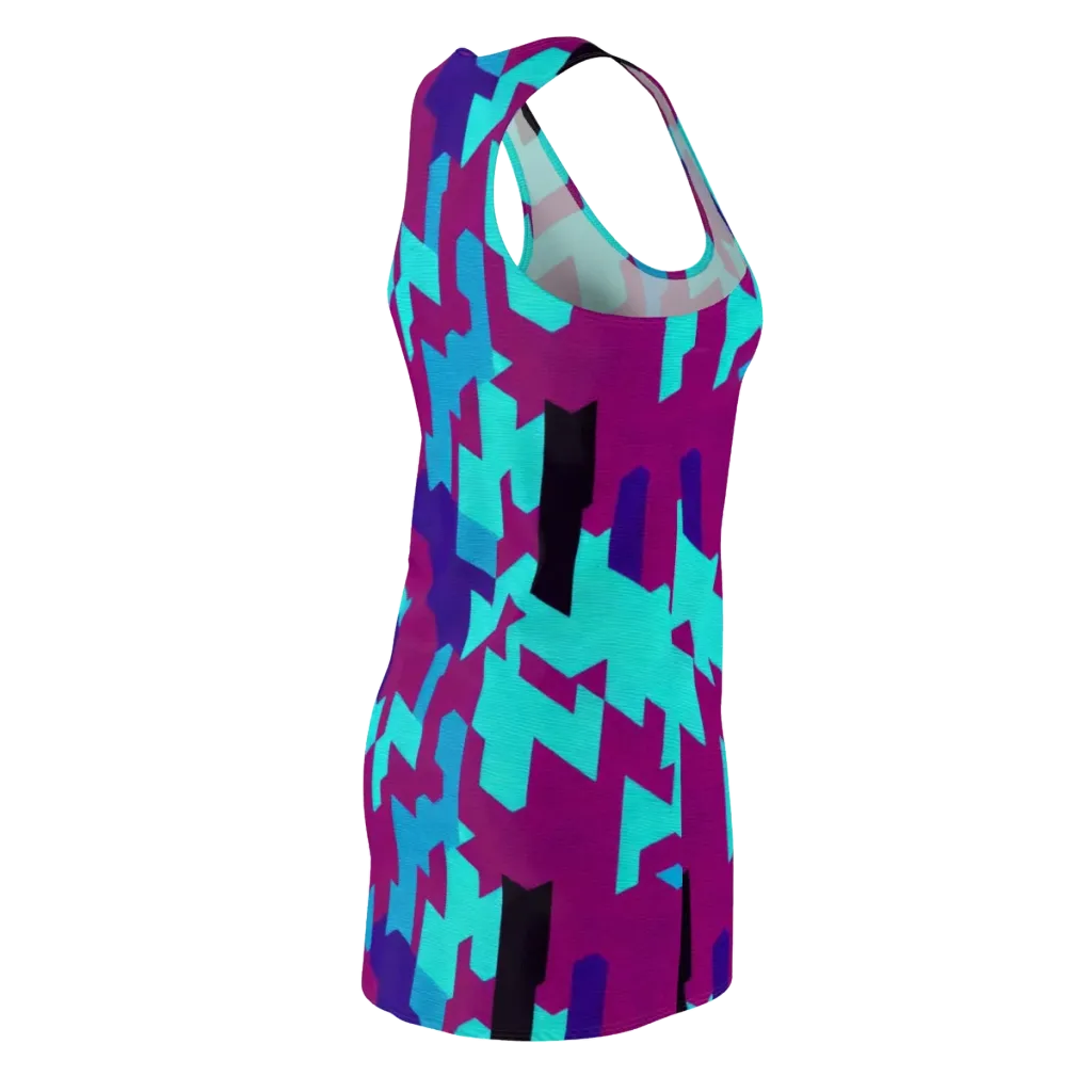 Electric Facets on Racerback Dress — Back Side