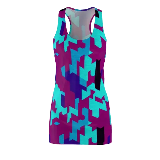 Electric Facets on a Racerback Dress
