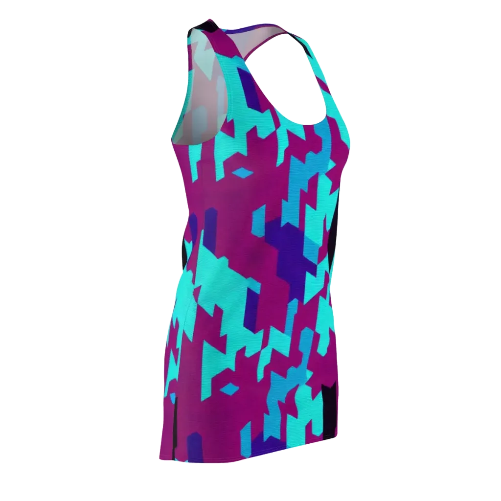 Electric Facets on Racerback Dress — Front Side