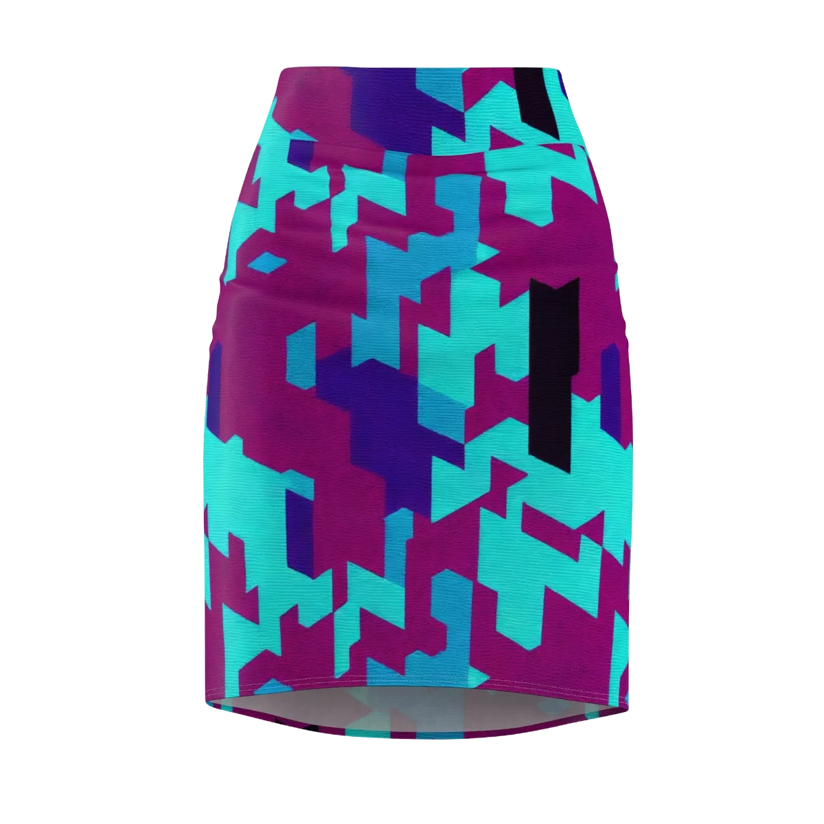 Electric Facets on Pencil Skirt — Front