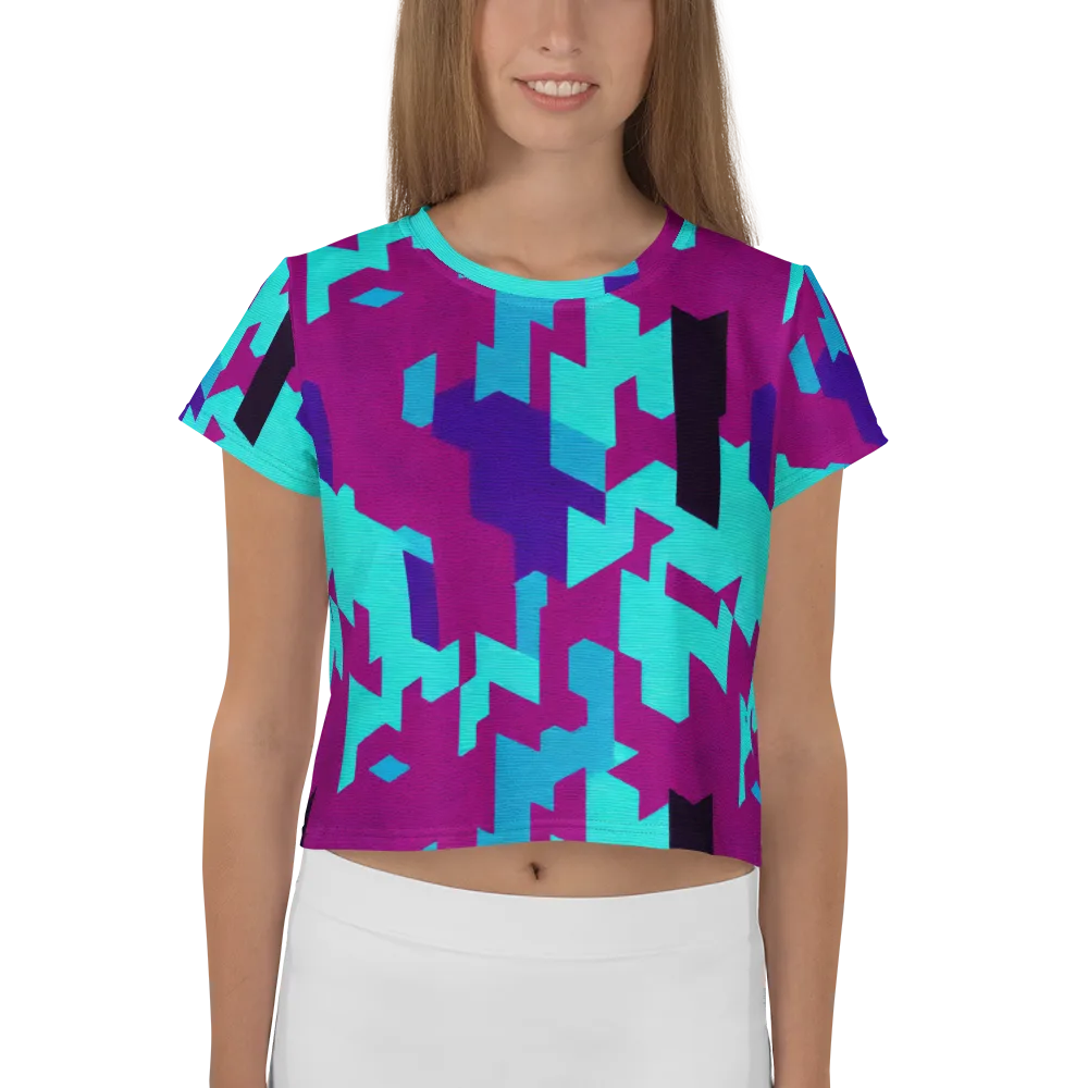 Electric Facets on Crop Tee — Front