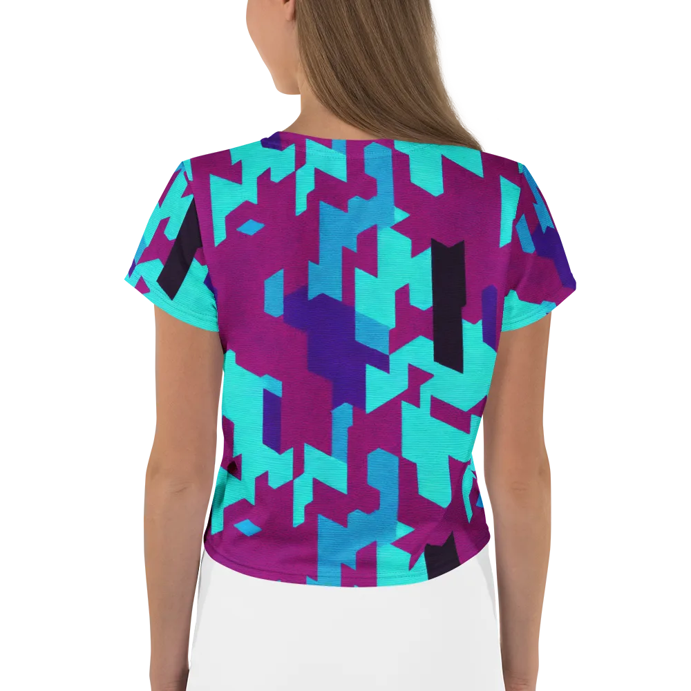 Electric Facets on Crop Tee — Back