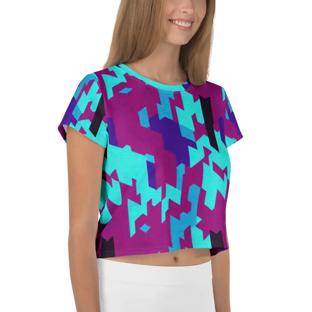 Electric Facets on Crop Tee — Right