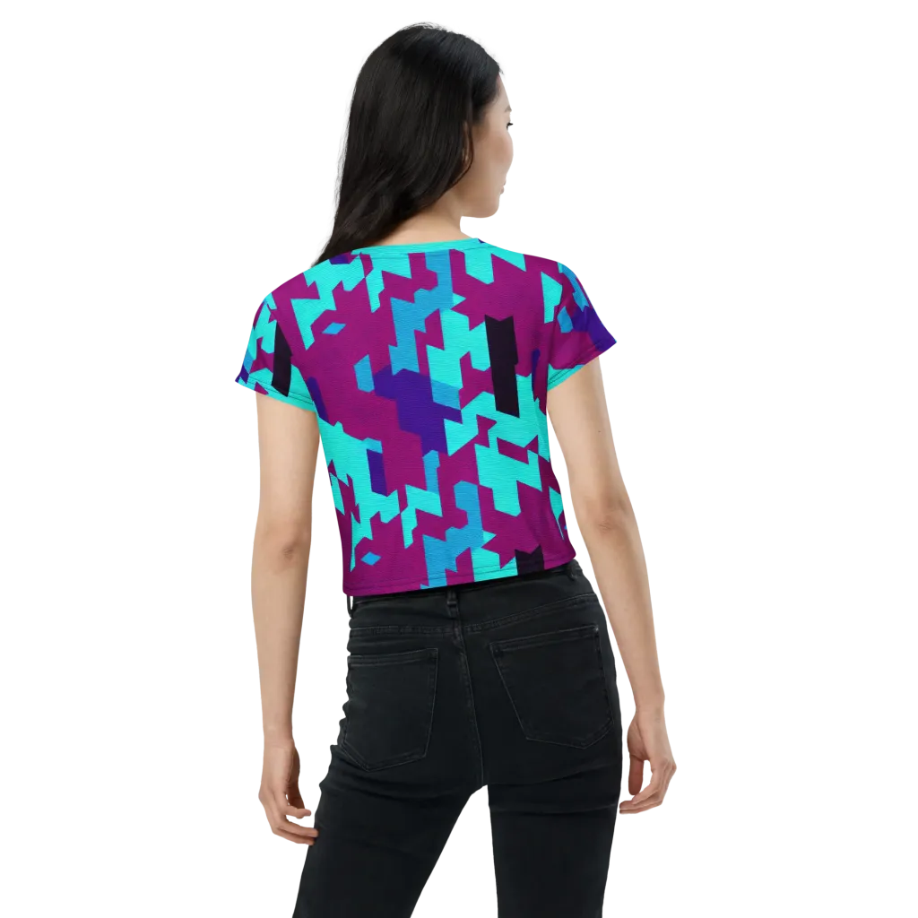 Electric Facets on Crop Tee — Back