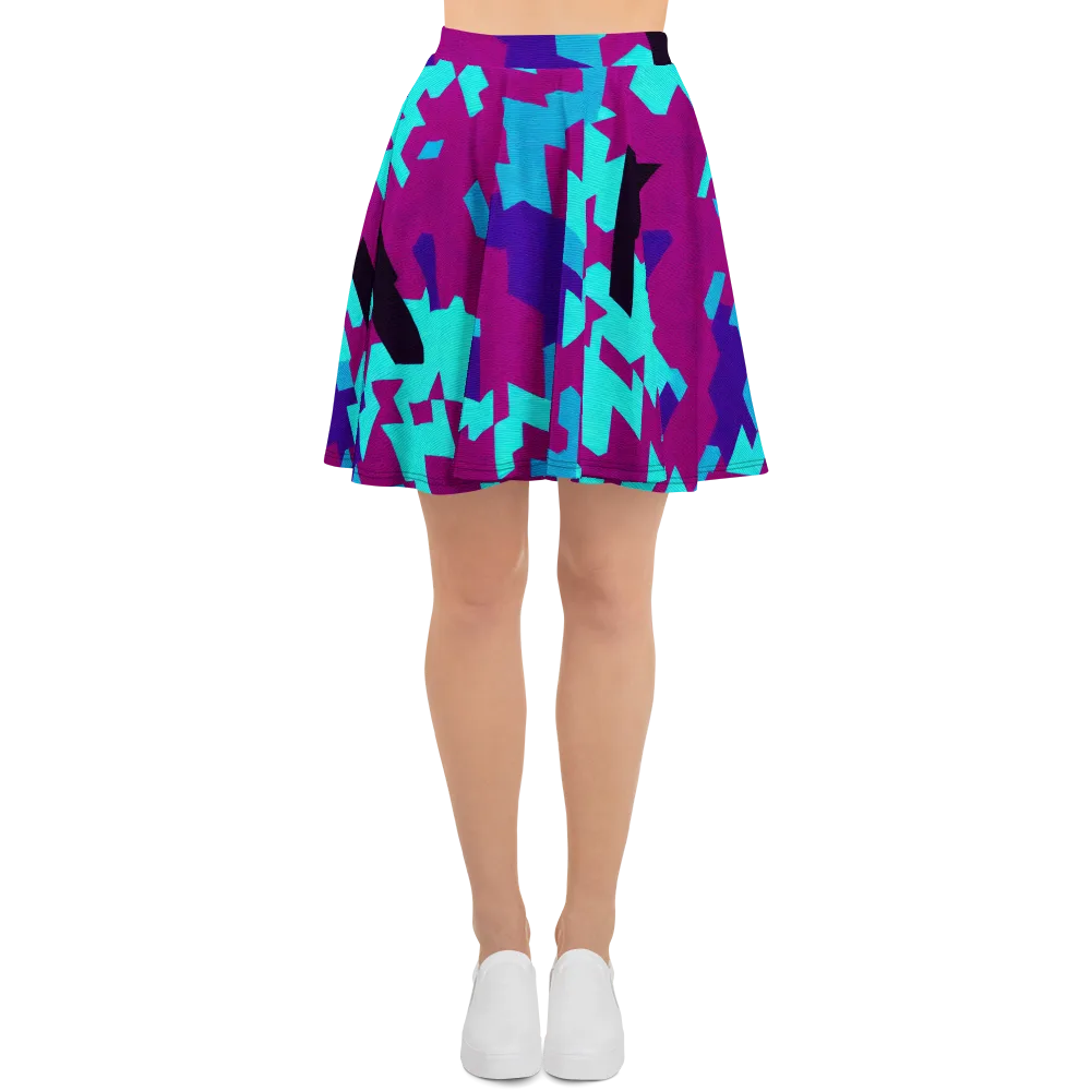 Electric Facets on Skater Skirt — Front