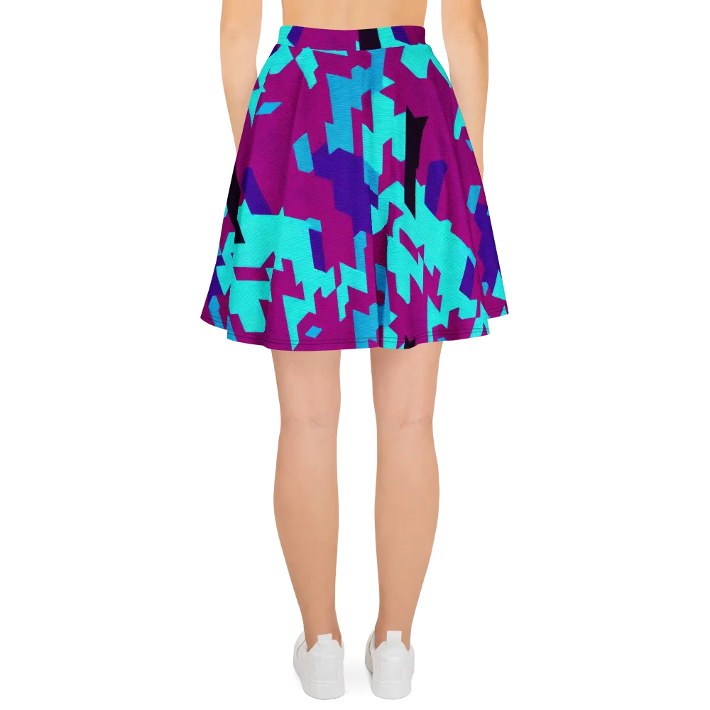 Electric Facets on Skater Skirt — Back