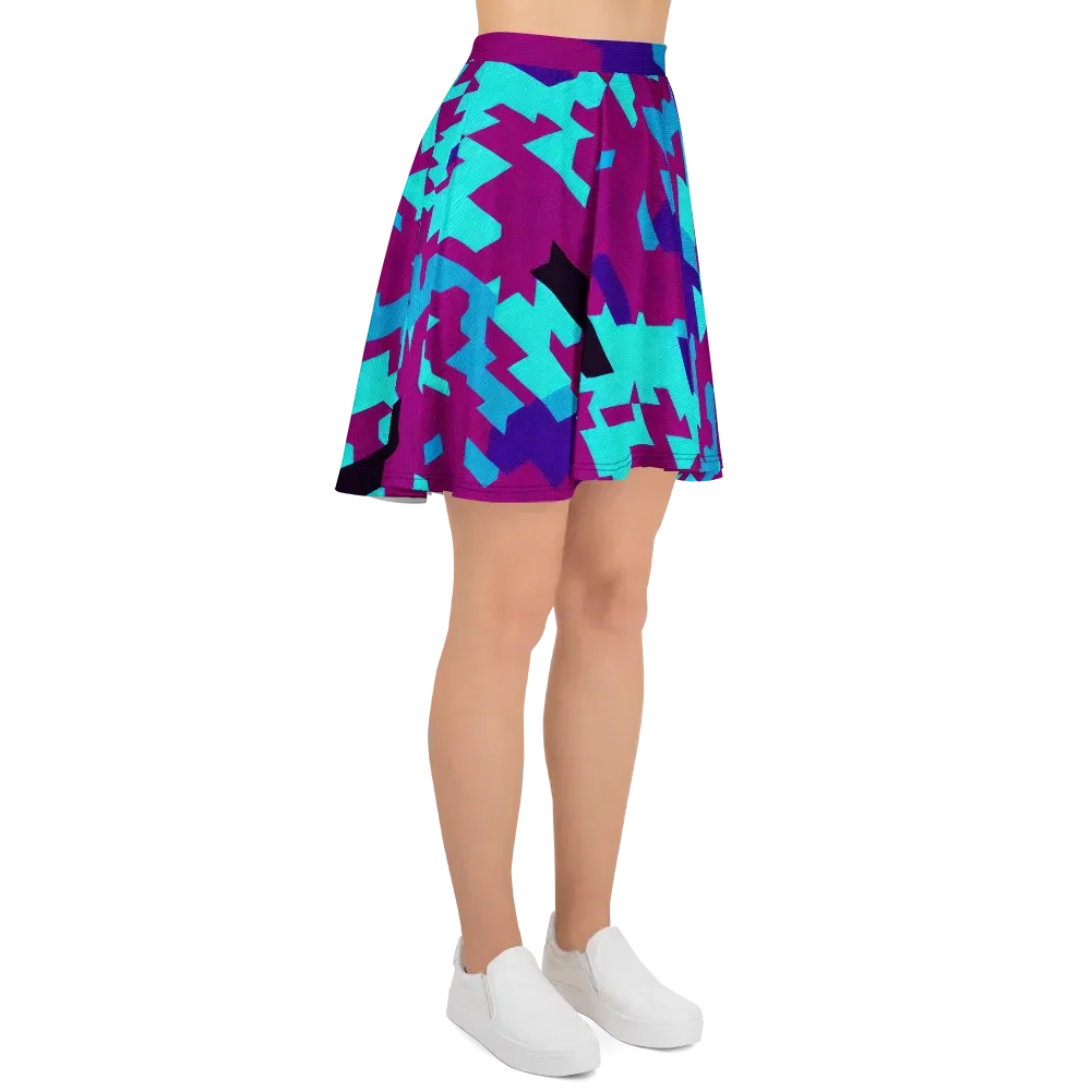 Electric Facets on Skater Skirt — Right