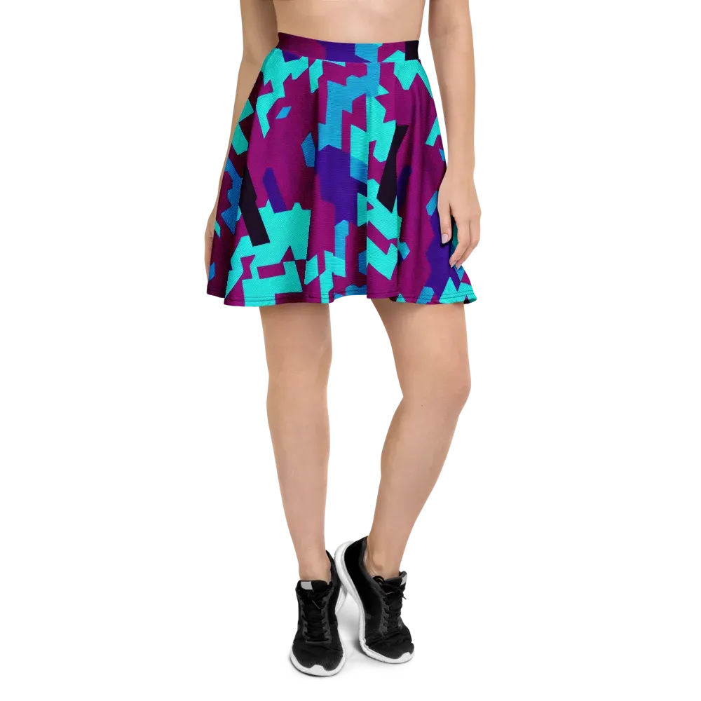 Electric Facets on Skater Skirt — Front
