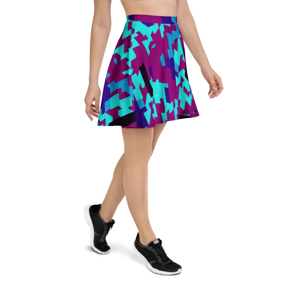 Electric Facets on Skater Skirt — Right