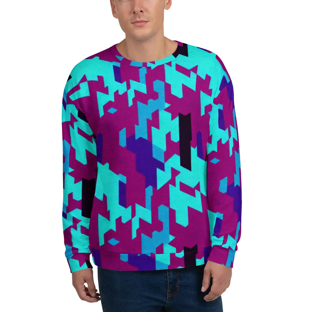 Electric Facets on Sweatshirt — Front