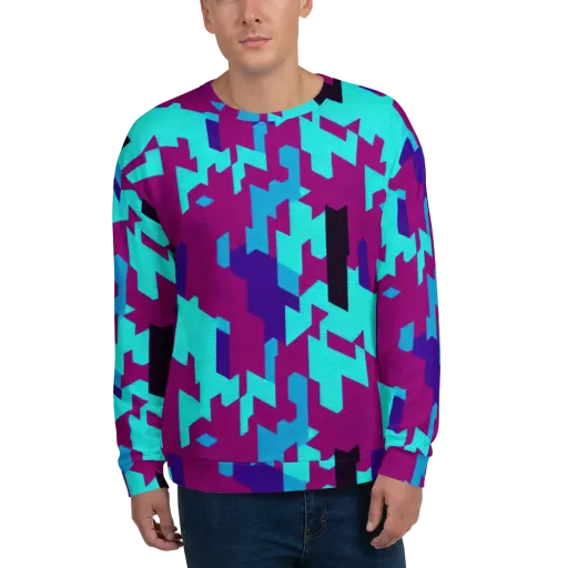Electric Facets on Sweatshirt