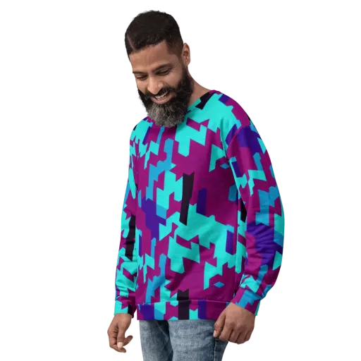 Electric Facets on a Sweatshirt