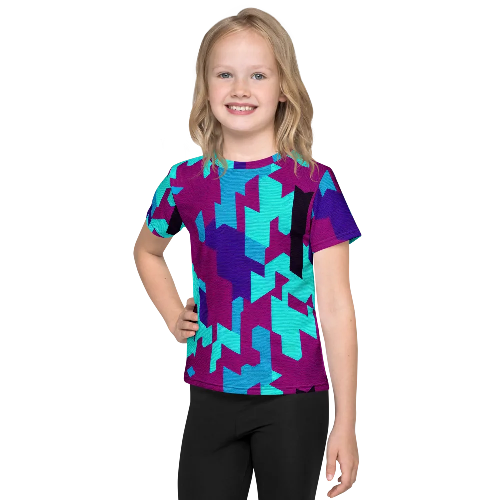 Electric Facets on Kids Crew Neck T-Shirt — Front
