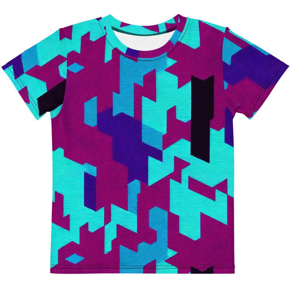 Electric Facets on Kids Crew Neck T-Shirt — Front