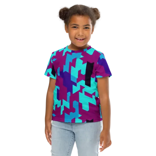 Electric Facets on a Kids Crew Neck T-Shirt
