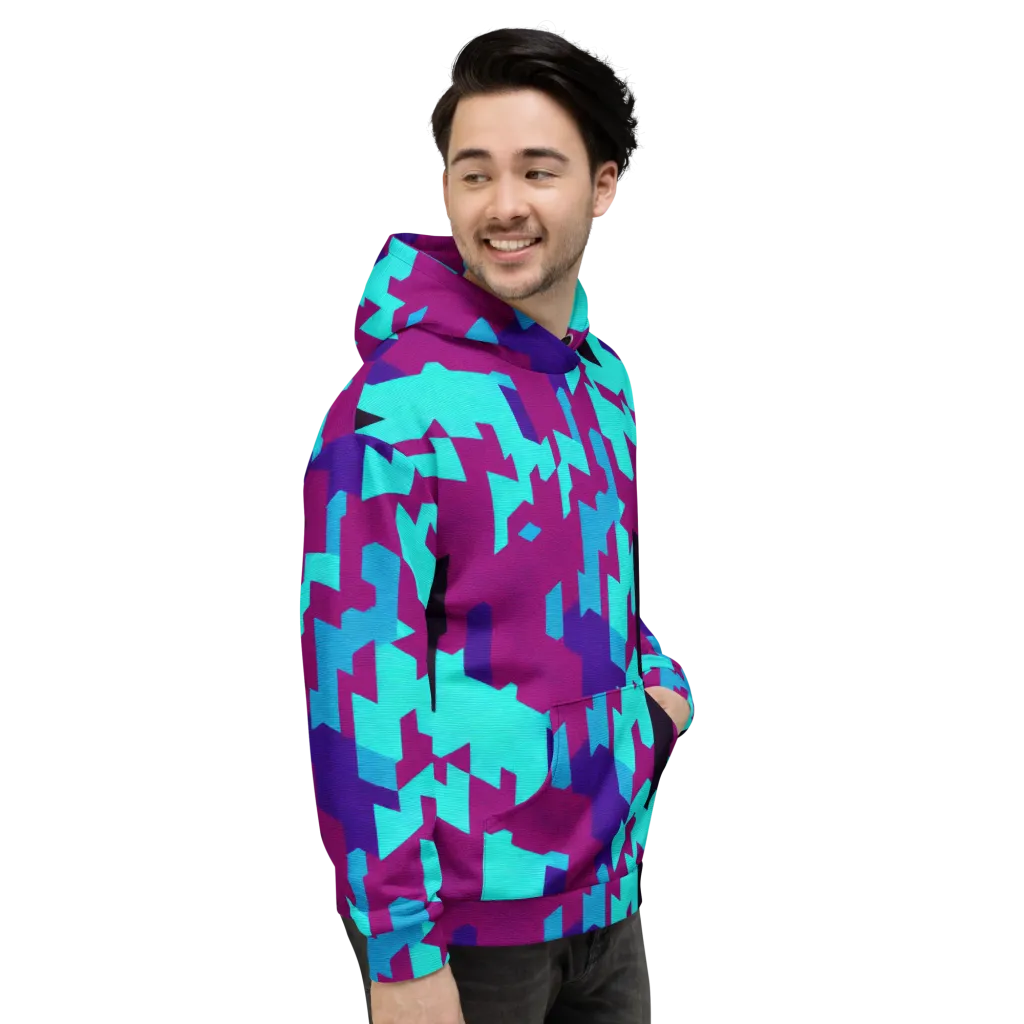 Electric Facets on Hoodie — Right