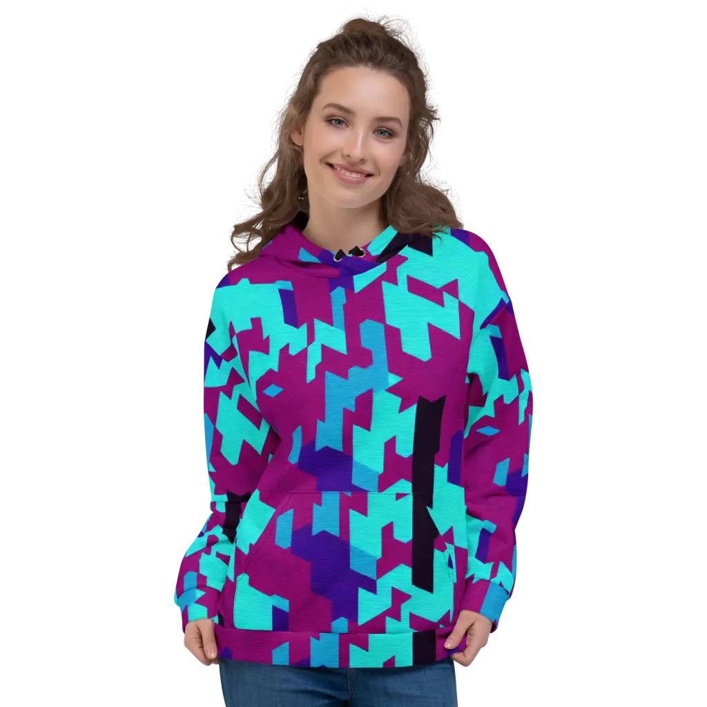 Electric Facets on Hoodie — Front