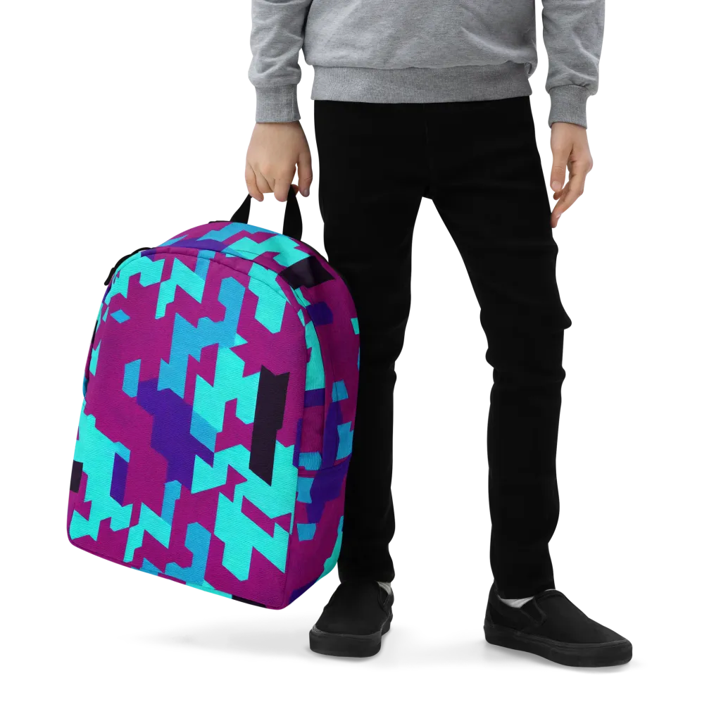 Electric Facets on Minimalist Backpack — Zoomed-in