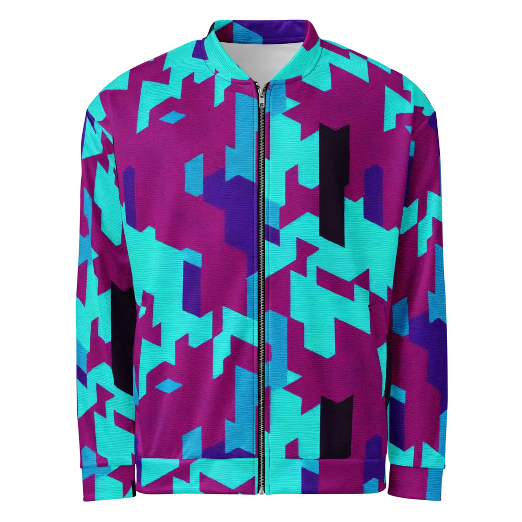 Electric Facets on Bomber Jacket — Front