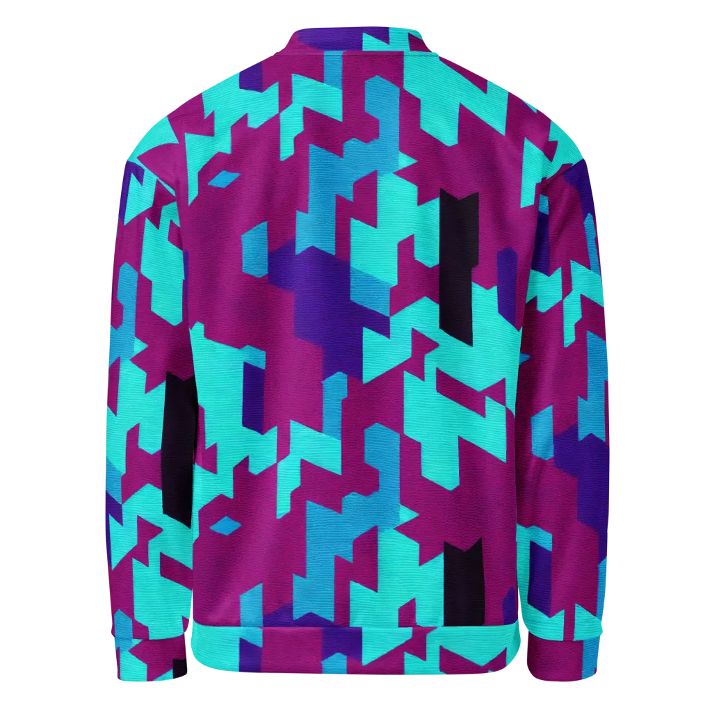 Electric Facets on Bomber Jacket — Back