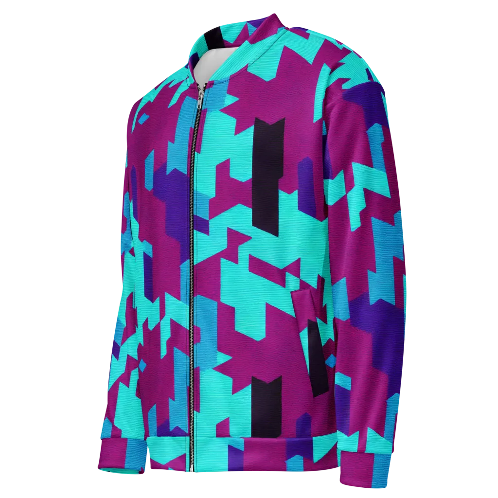 Electric Facets on Bomber Jacket — Left Front