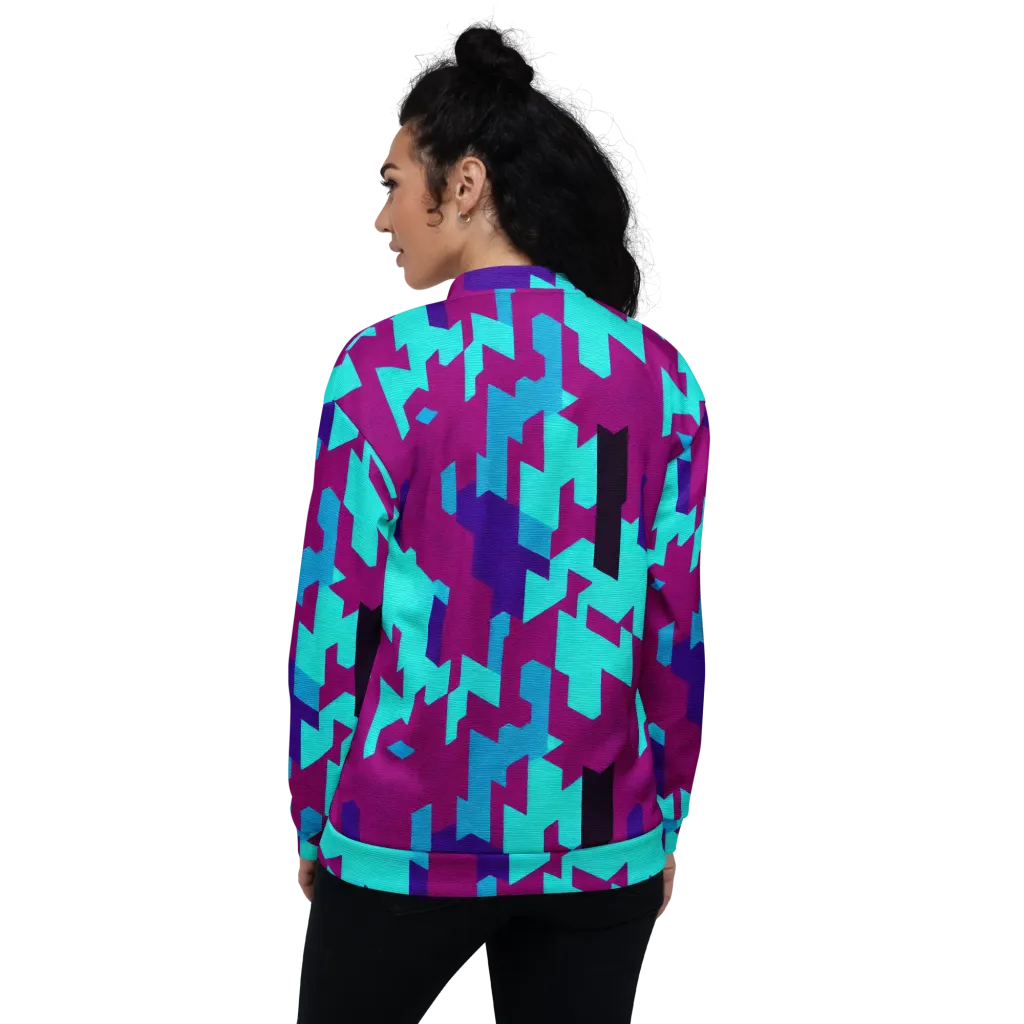 Electric Facets on Bomber Jacket — Back
