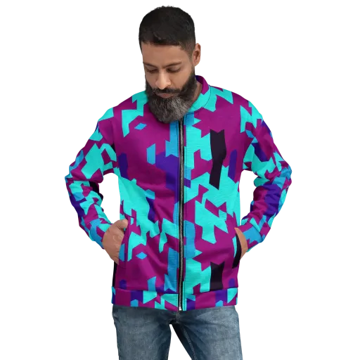 Electric Facets on a Bomber Jacket